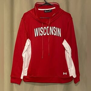 Under Armour Wisconsin Badgers Game Day Collection Tech Hoodie size  L NWT